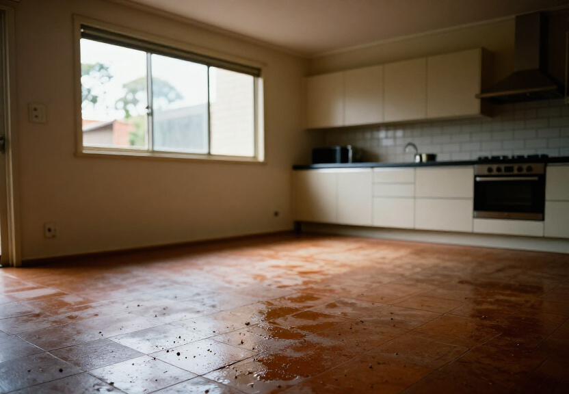 Termite damage in laundry room